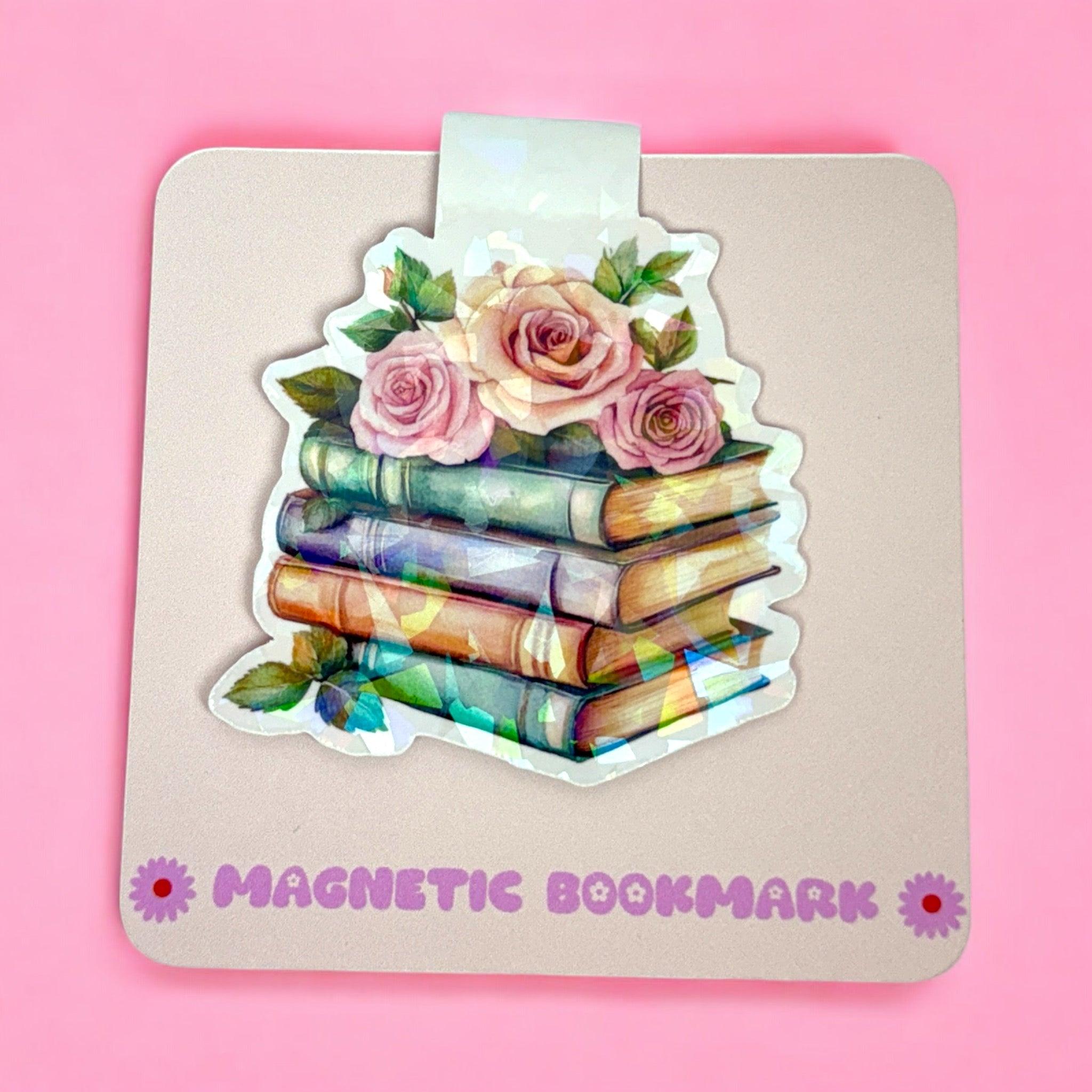 Book Flowers Magnetic Bookmark