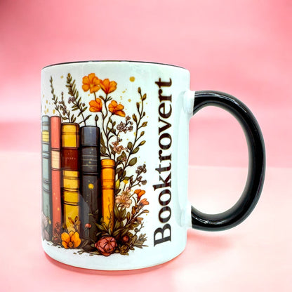 “Booktrovert” Mug 📚🌸 | 11oz Cozy Book Lover Gift ☕✨