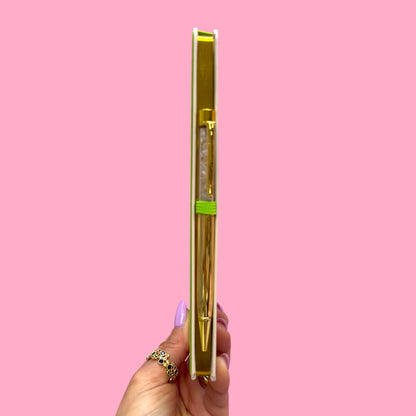 🌸 Keep Going, Keep Growing A5 Floral Notebook & Crystal Pen Set ✨