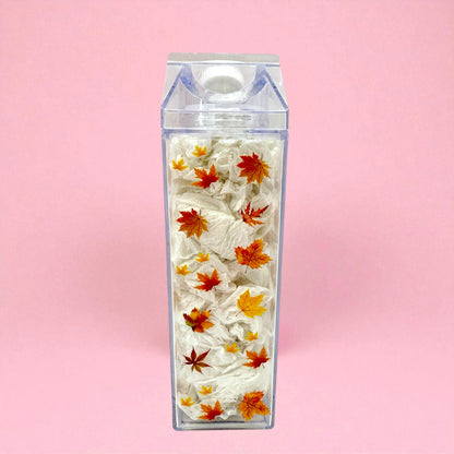 Falling Leaves Milk Carton Bottle 17oz 🍂✨
