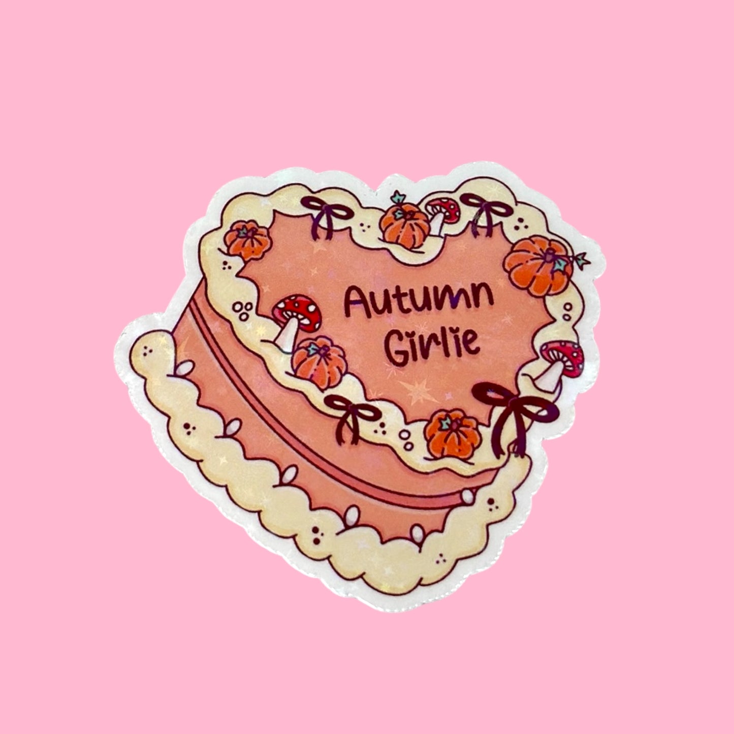 ✨ Autumn Girlie Holographic Sticker 🍂🍄🎃