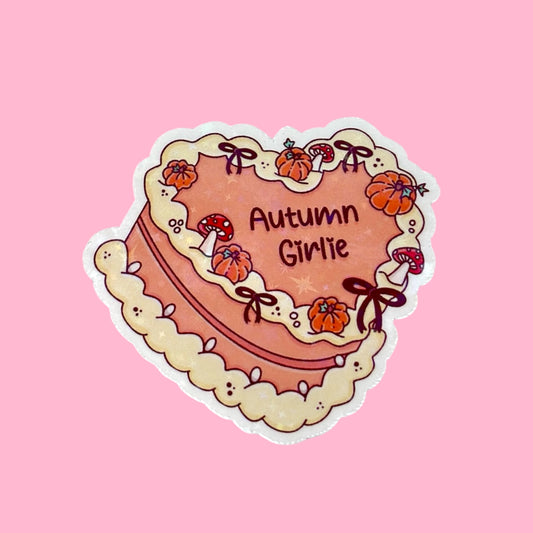 ✨ Autumn Girlie Holographic Sticker 🍂🍄🎃