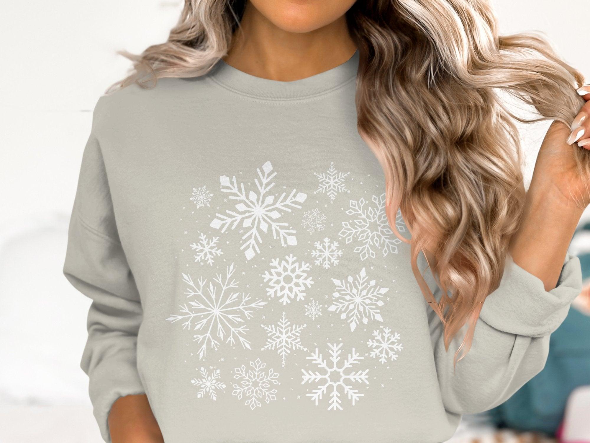 Snowflake Flurry Cotton Sweatshirt