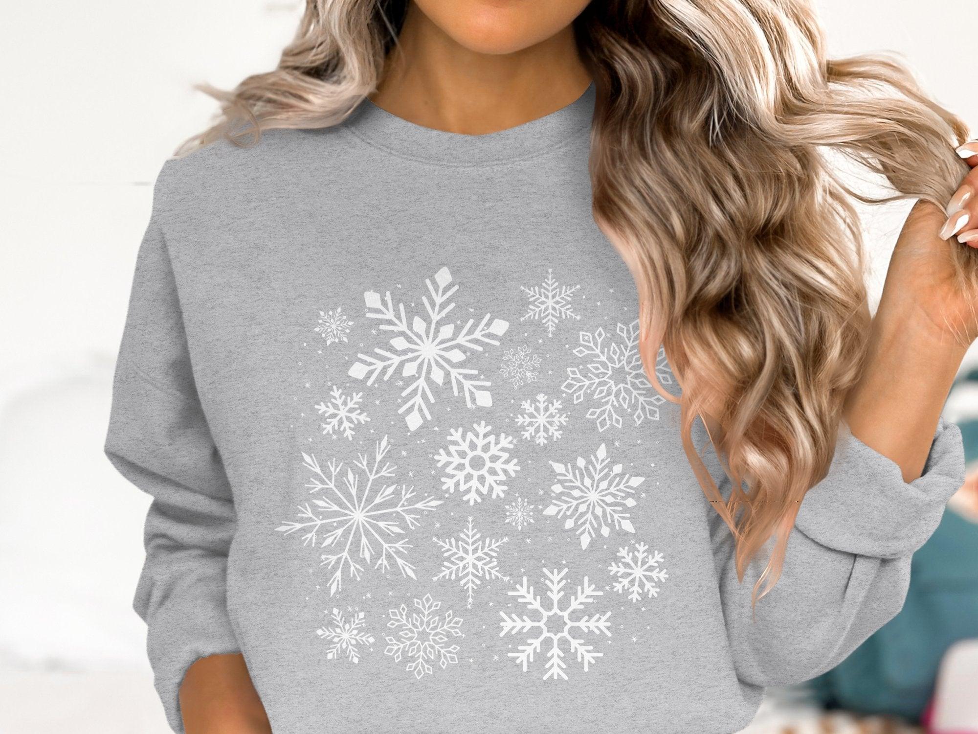 Snowflake Flurry Cotton Sweatshirt