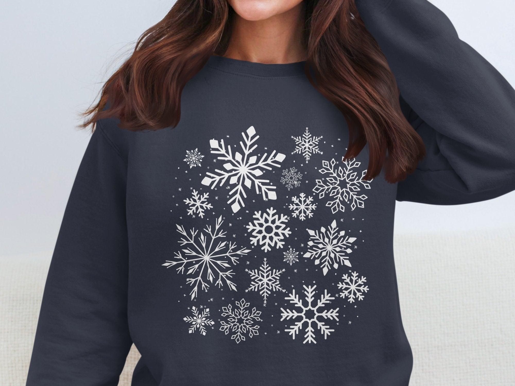 Snowflake Flurry Cotton Sweatshirt