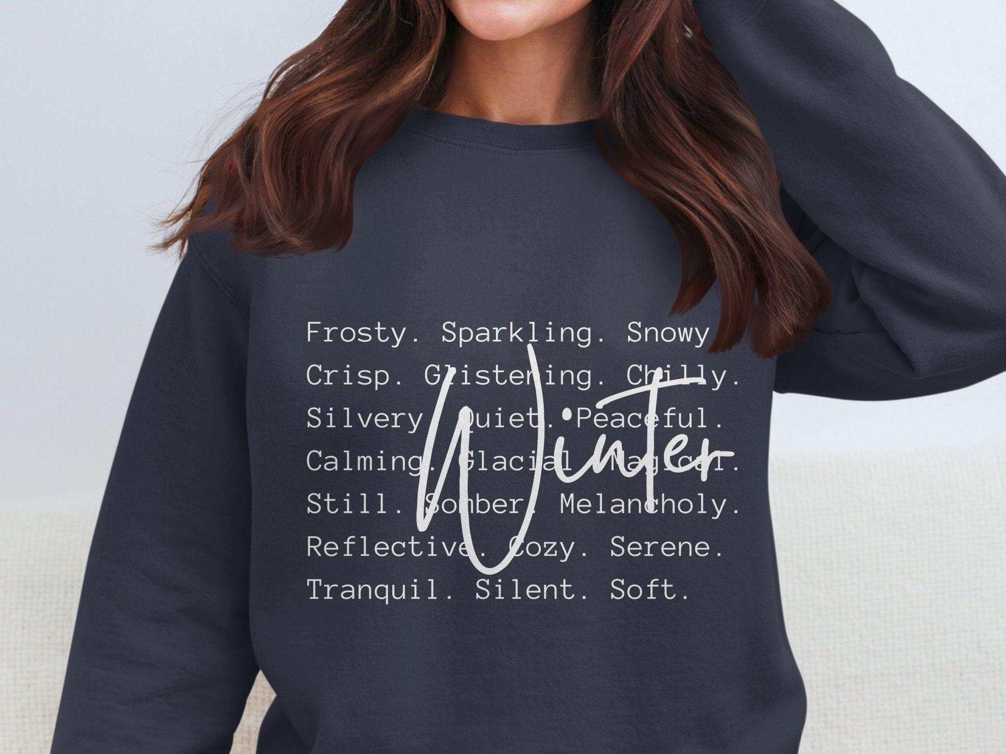 Winter Words White Cotton Sweatshirt