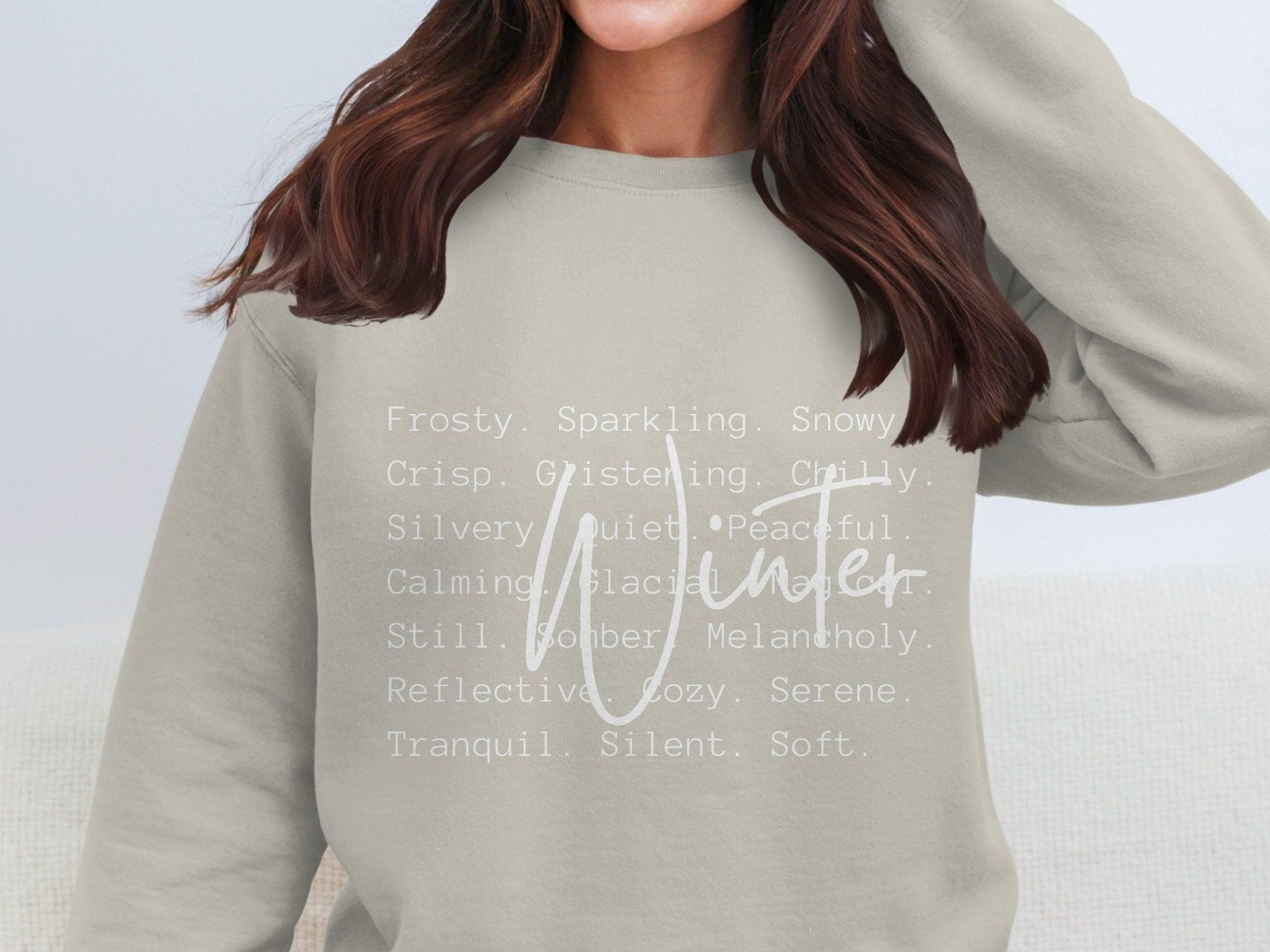 Winter Words White Cotton Sweatshirt