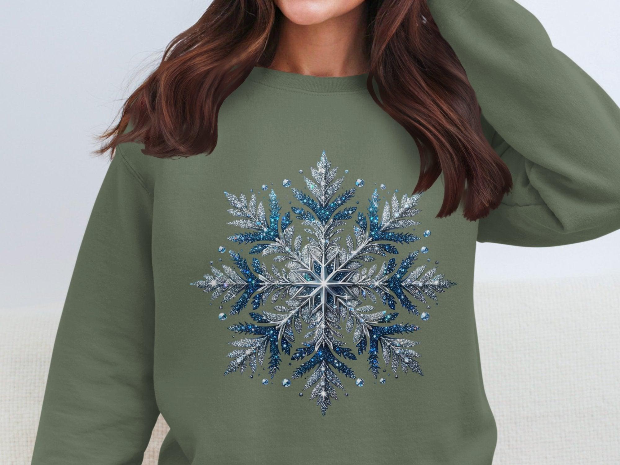 Snowflake Cotton Sweatshirt