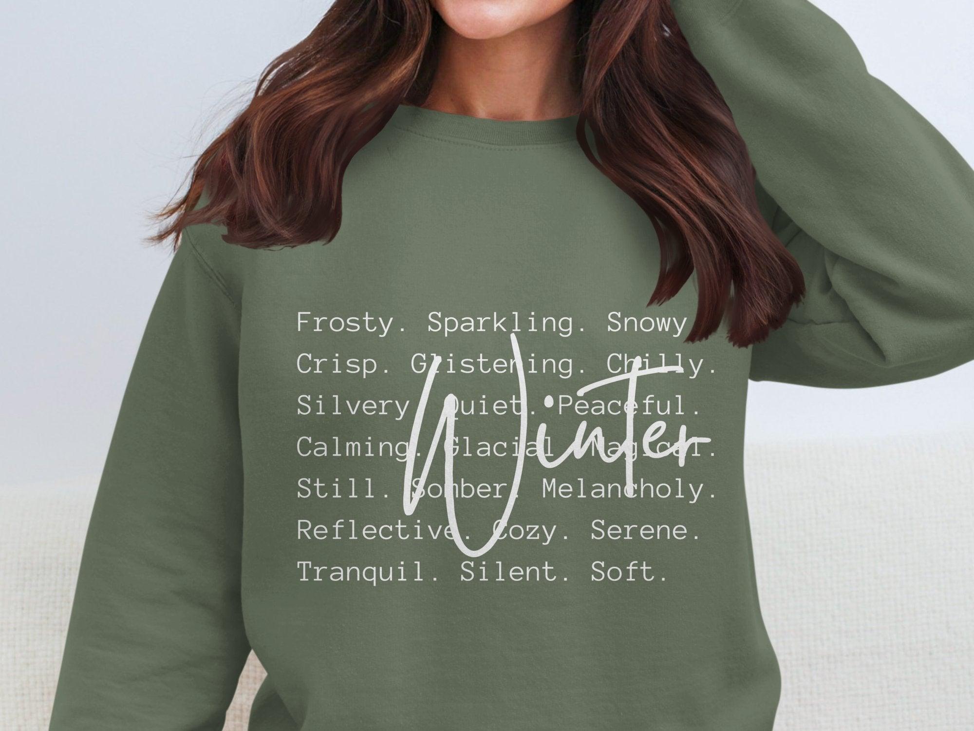 Winter Words White Cotton Sweatshirt