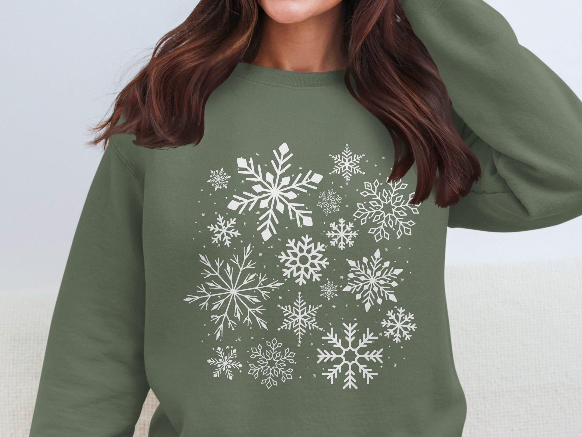 Snowflake Flurry Cotton Sweatshirt