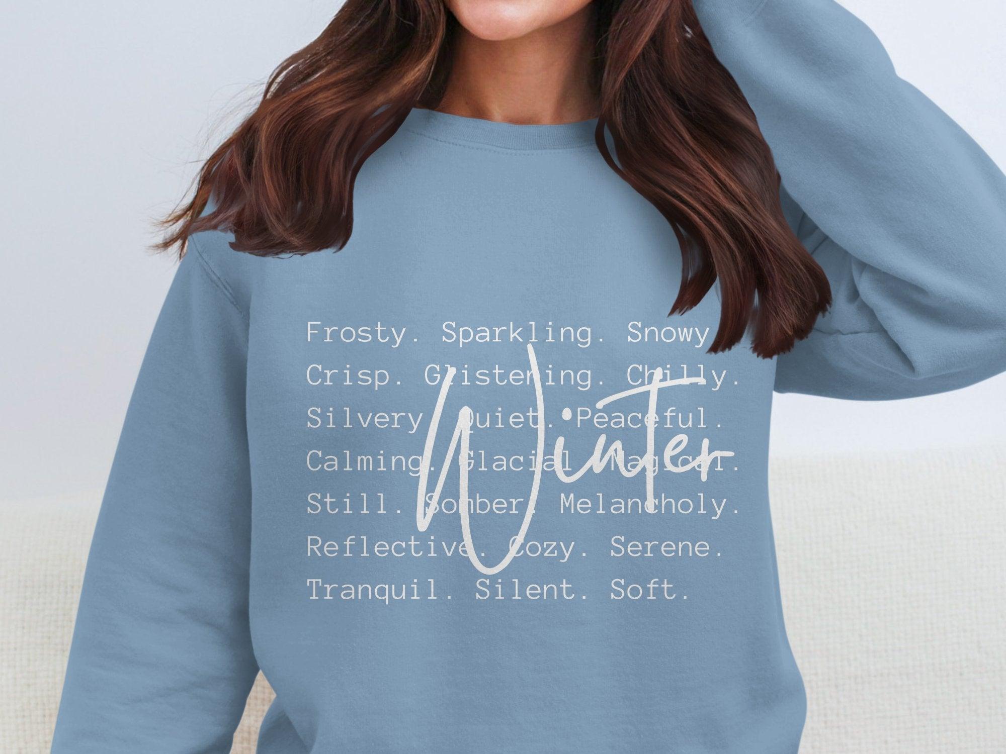 Winter Words White Cotton Sweatshirt