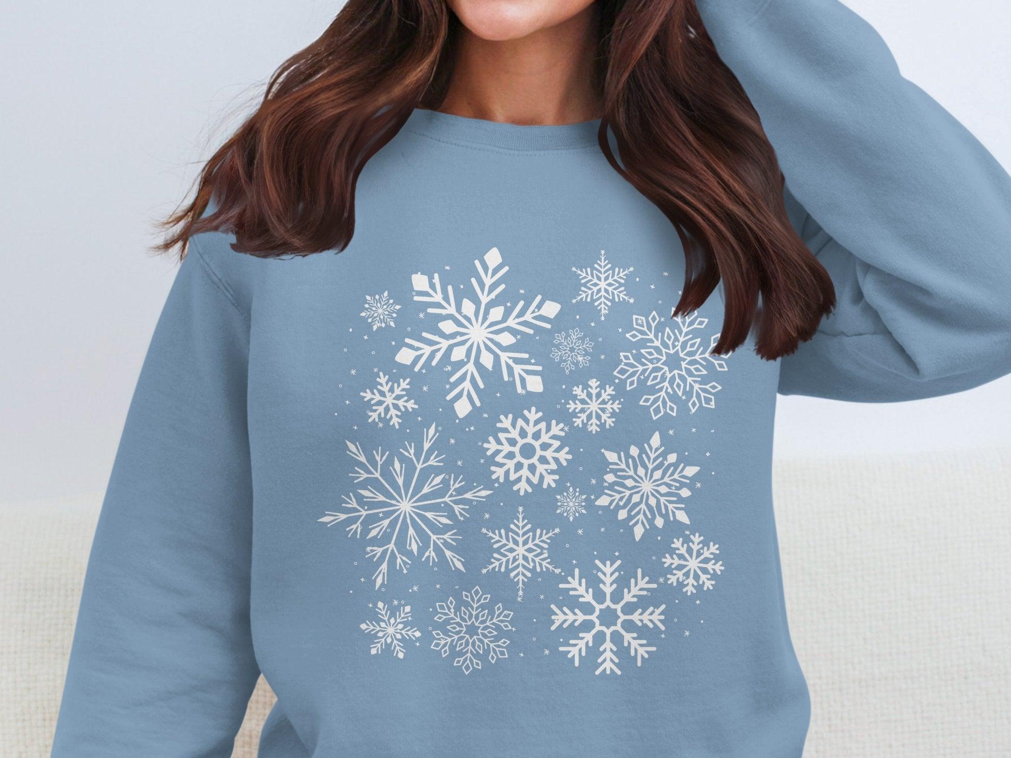 Snowflake Flurry Cotton Sweatshirt