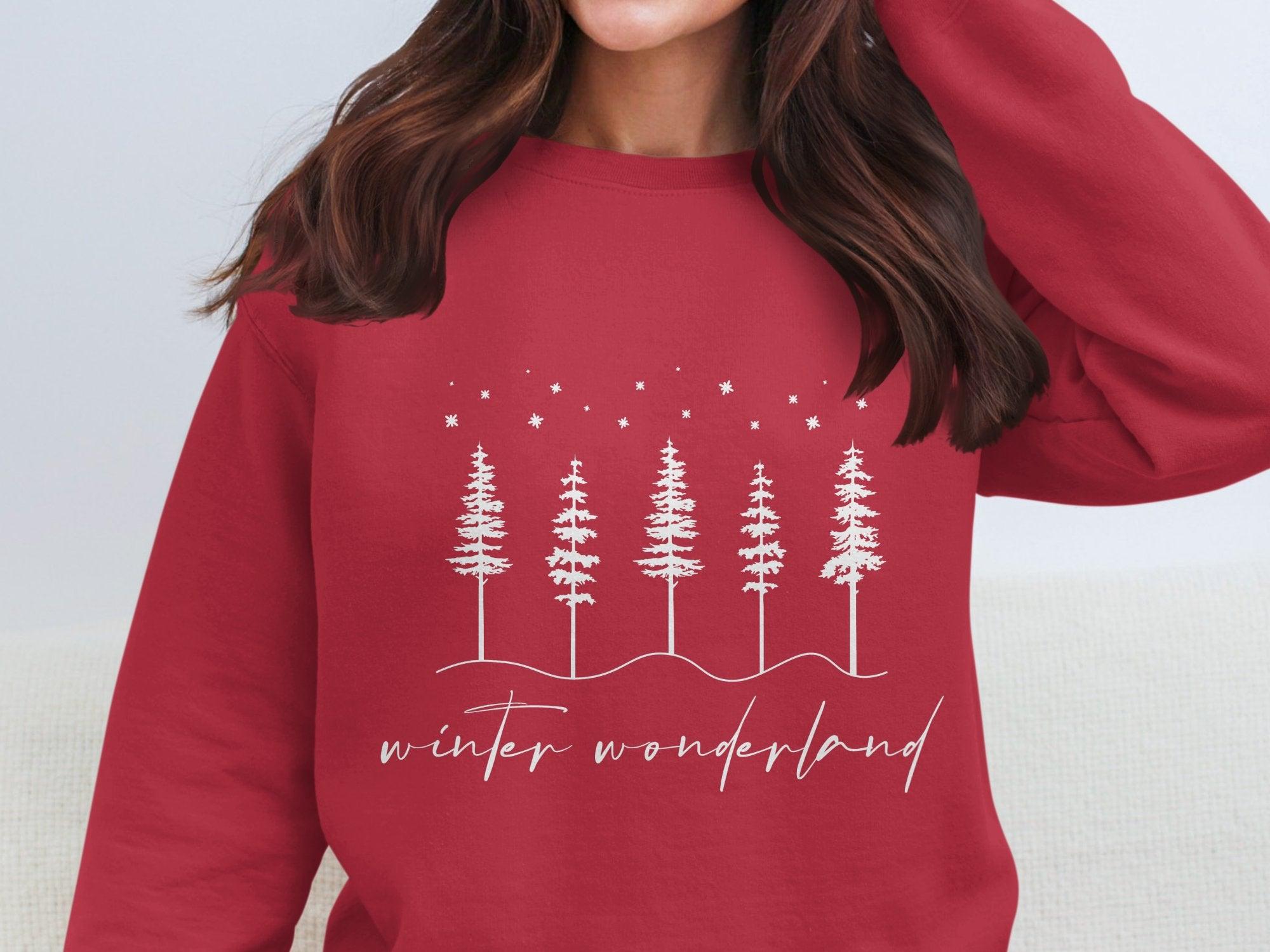 Winter Wonderland White Cotton Sweatshirt