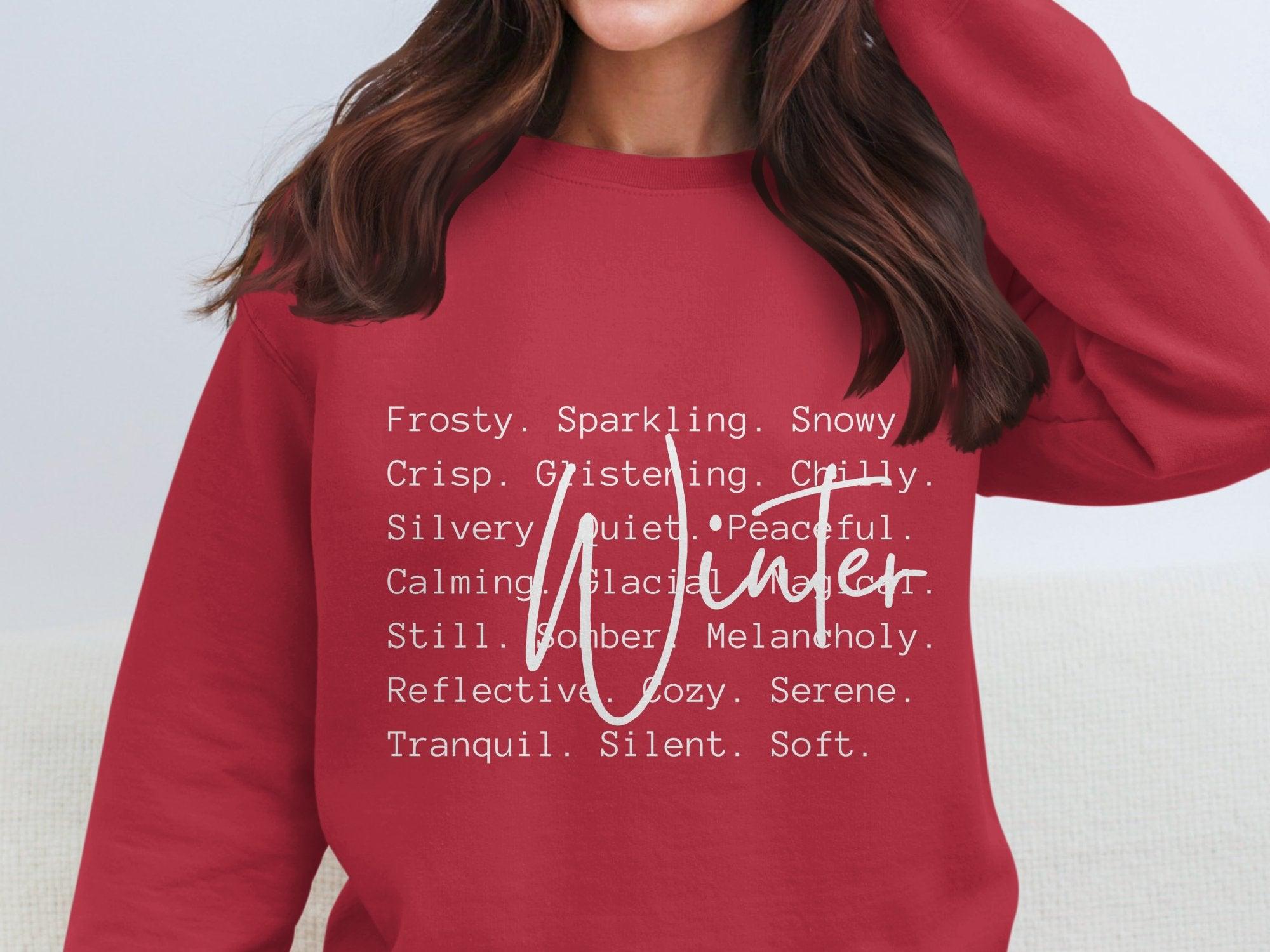 Winter Words White Cotton Sweatshirt