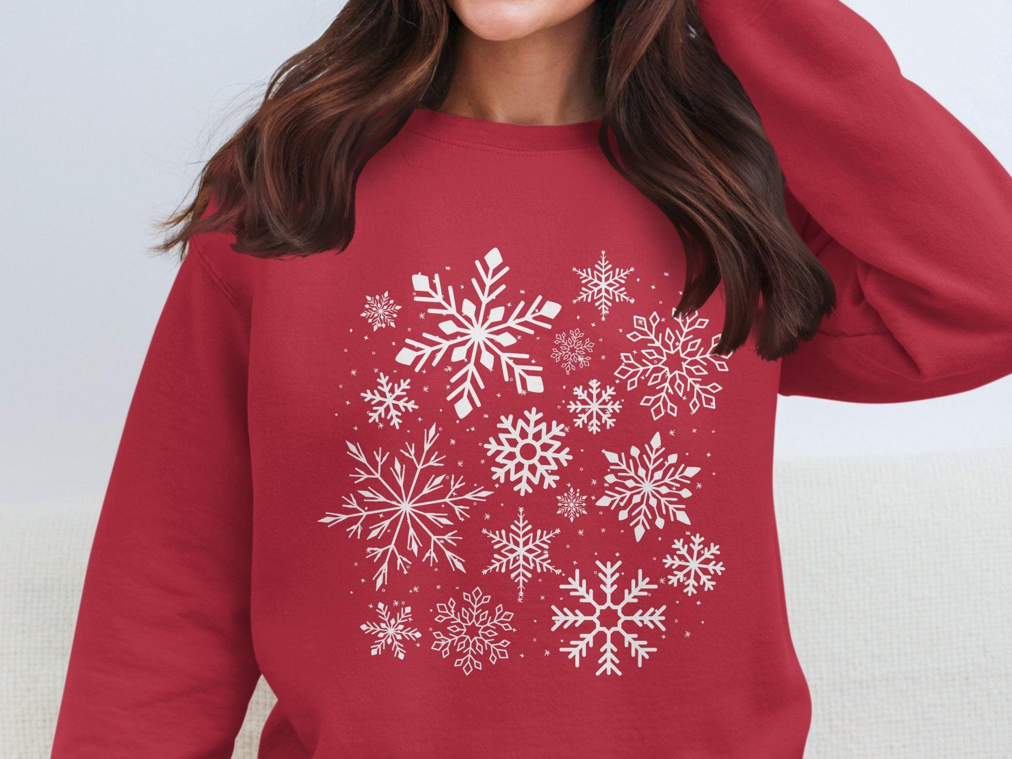 Snowflake Flurry Cotton Sweatshirt