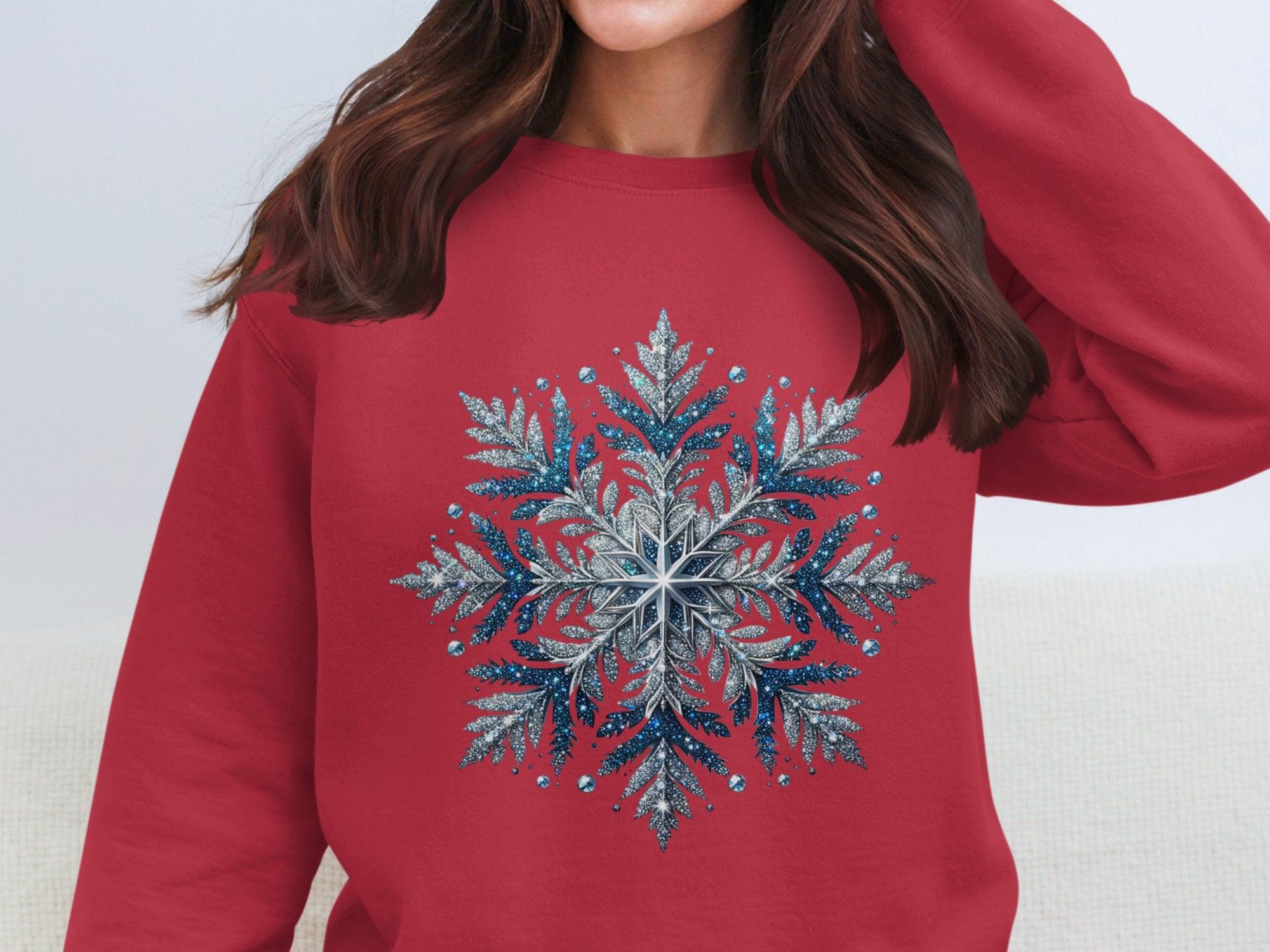 Snowflake Cotton Sweatshirt