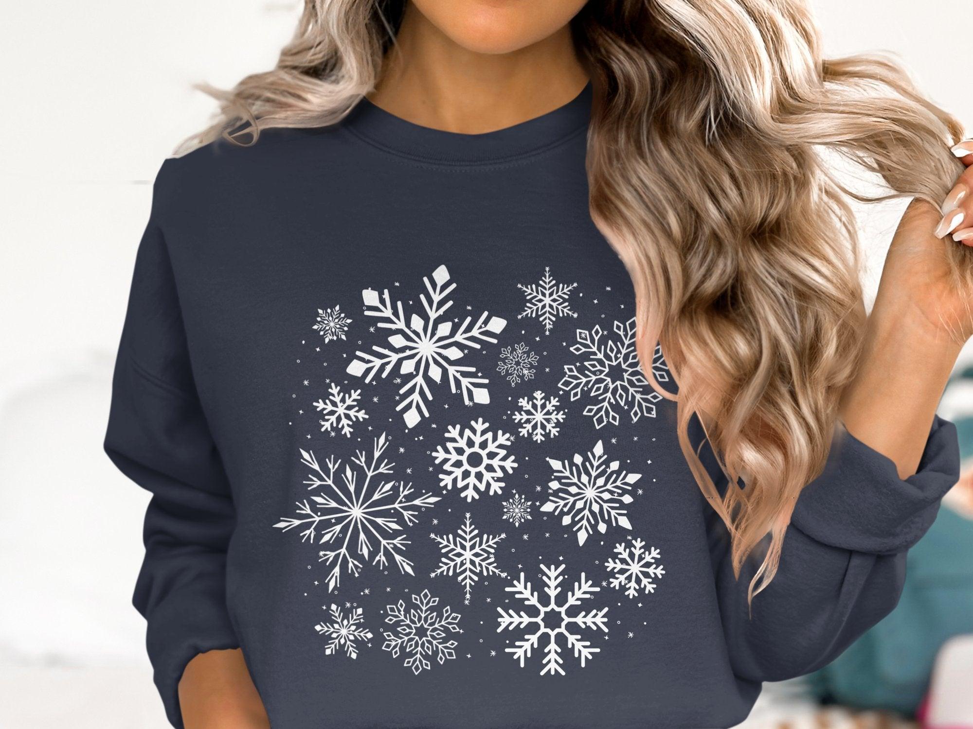 Snowflake Flurry Cotton Sweatshirt