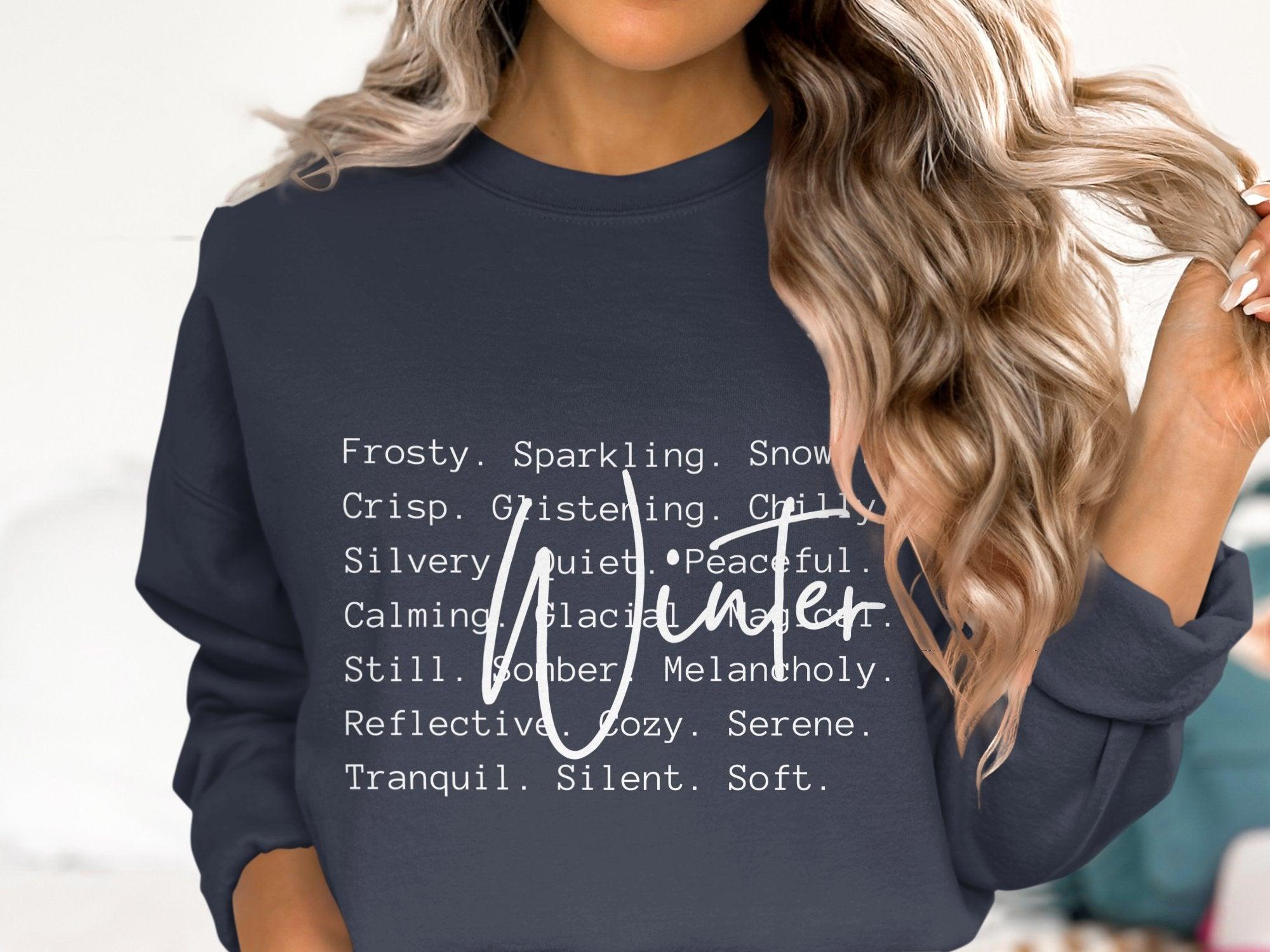 Winter Words White Cotton Sweatshirt