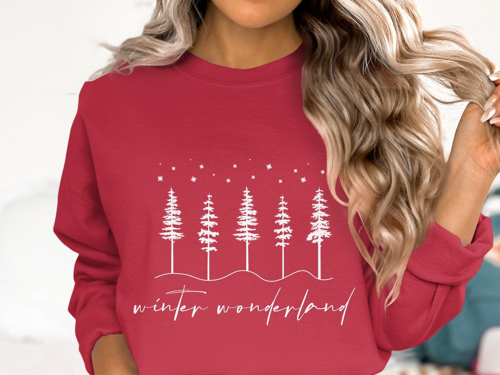 Winter Wonderland White Cotton Sweatshirt