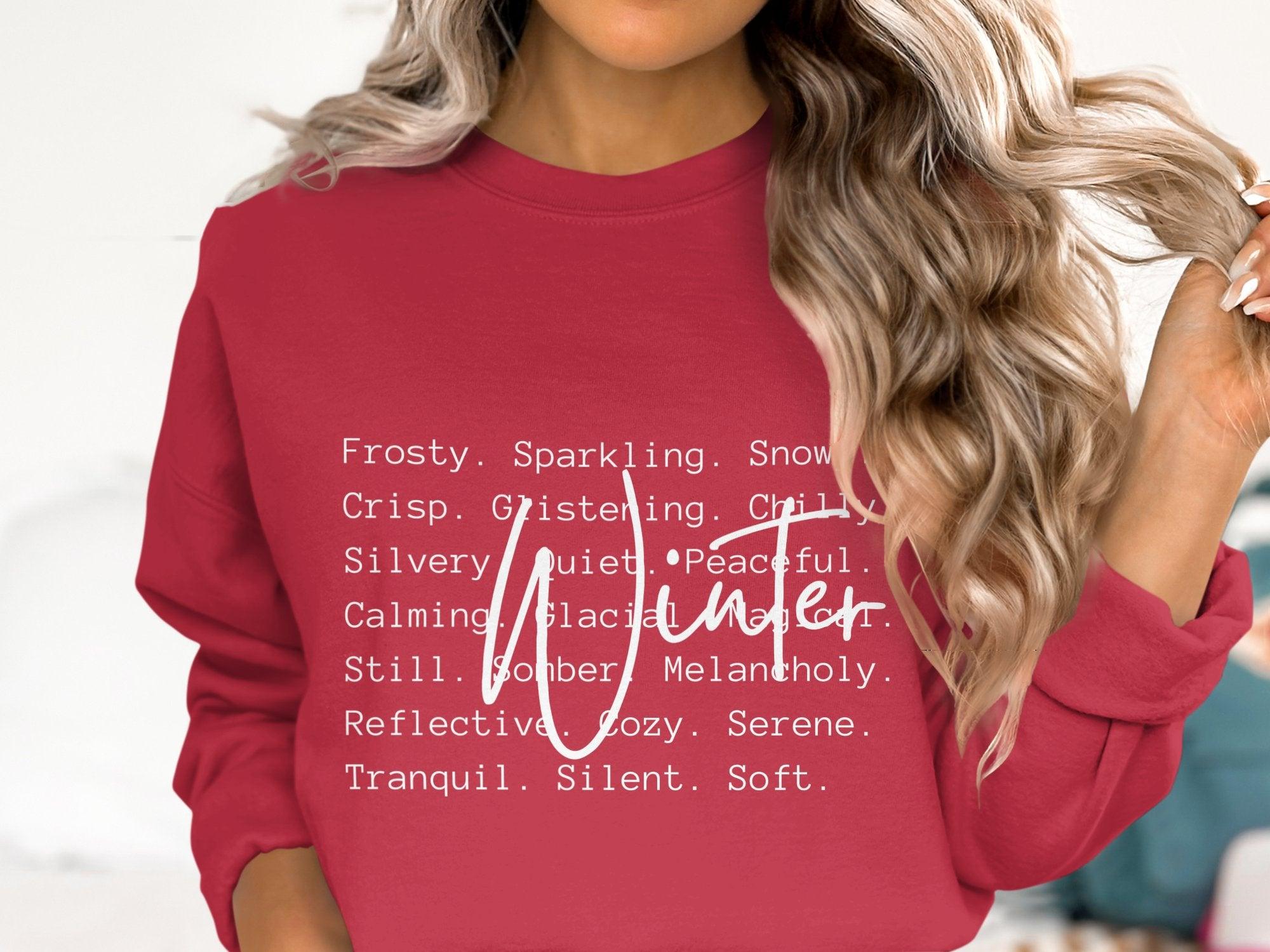 Winter Words White Cotton Sweatshirt