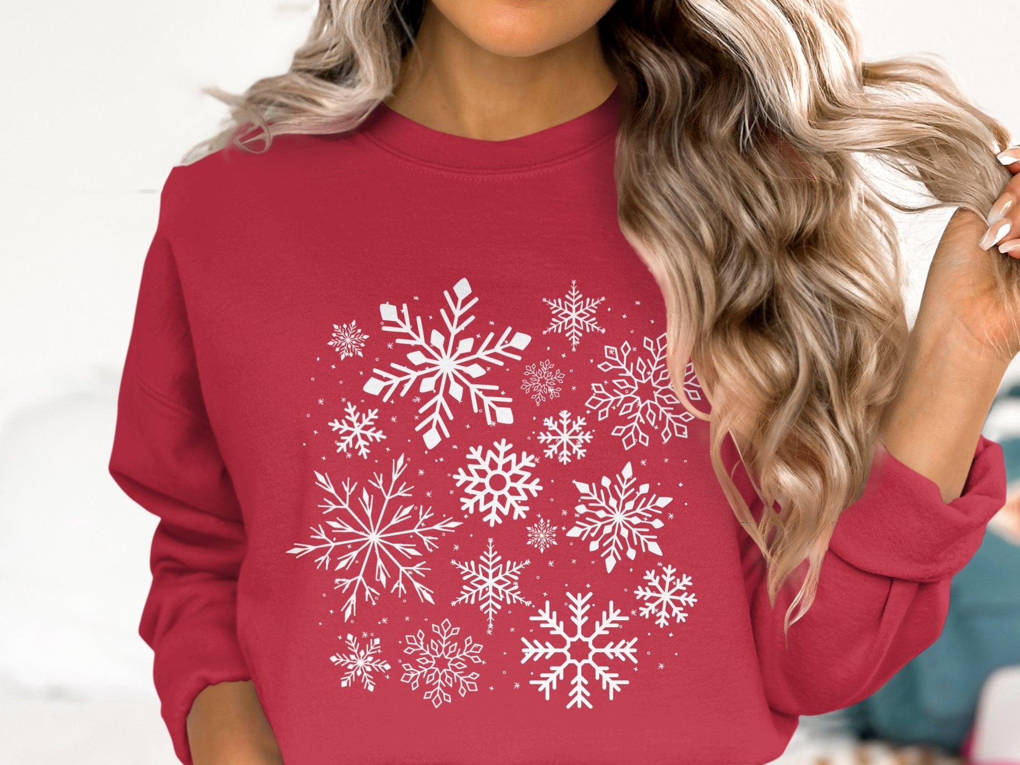 Snowflake Flurry Cotton Sweatshirt