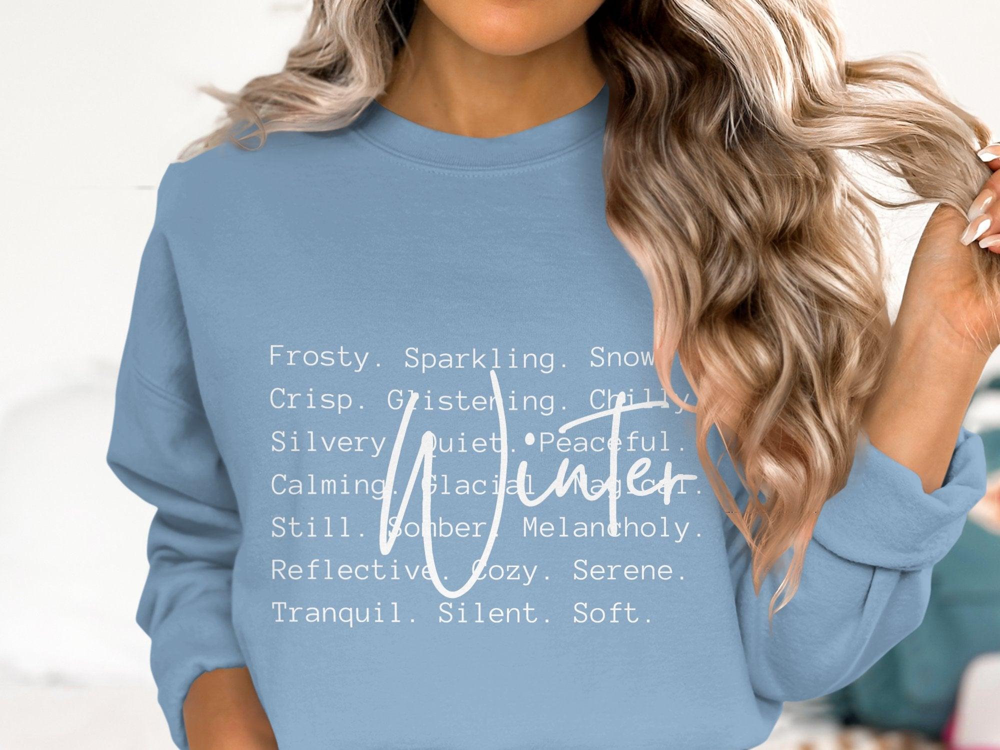 Winter Words White Cotton Sweatshirt