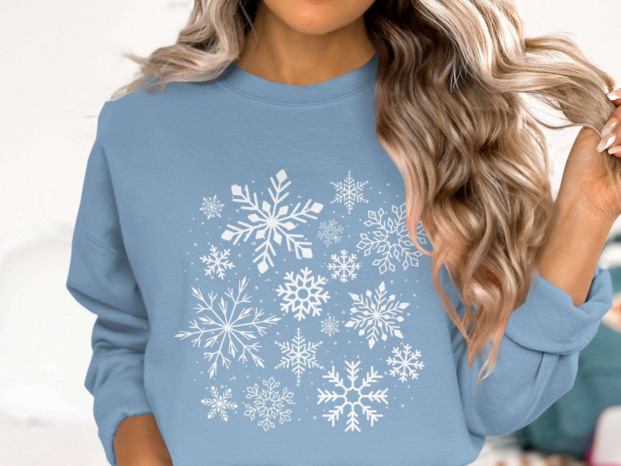 Snowflake Flurry Cotton Sweatshirt