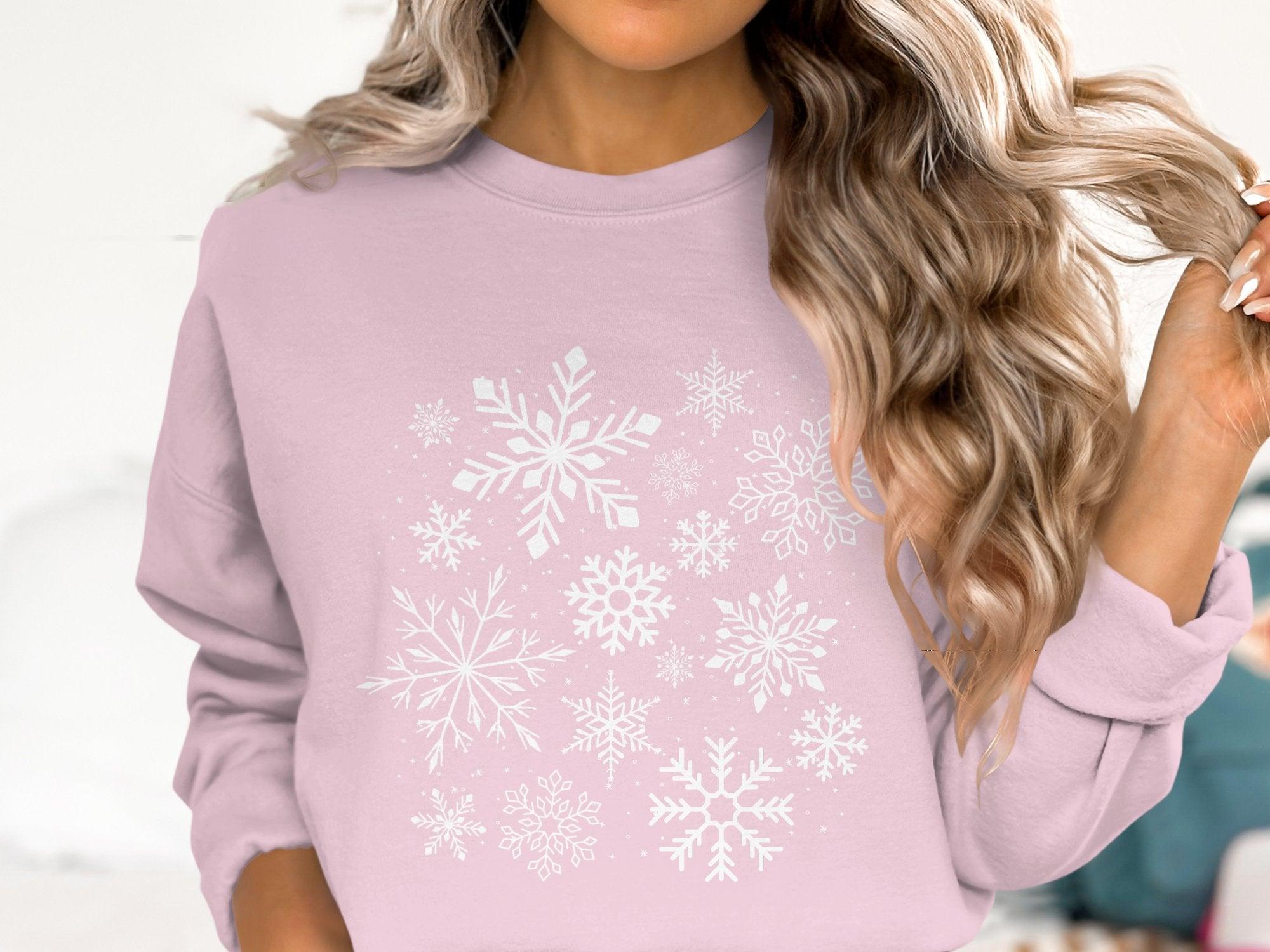 Snowflake Flurry Cotton Sweatshirt