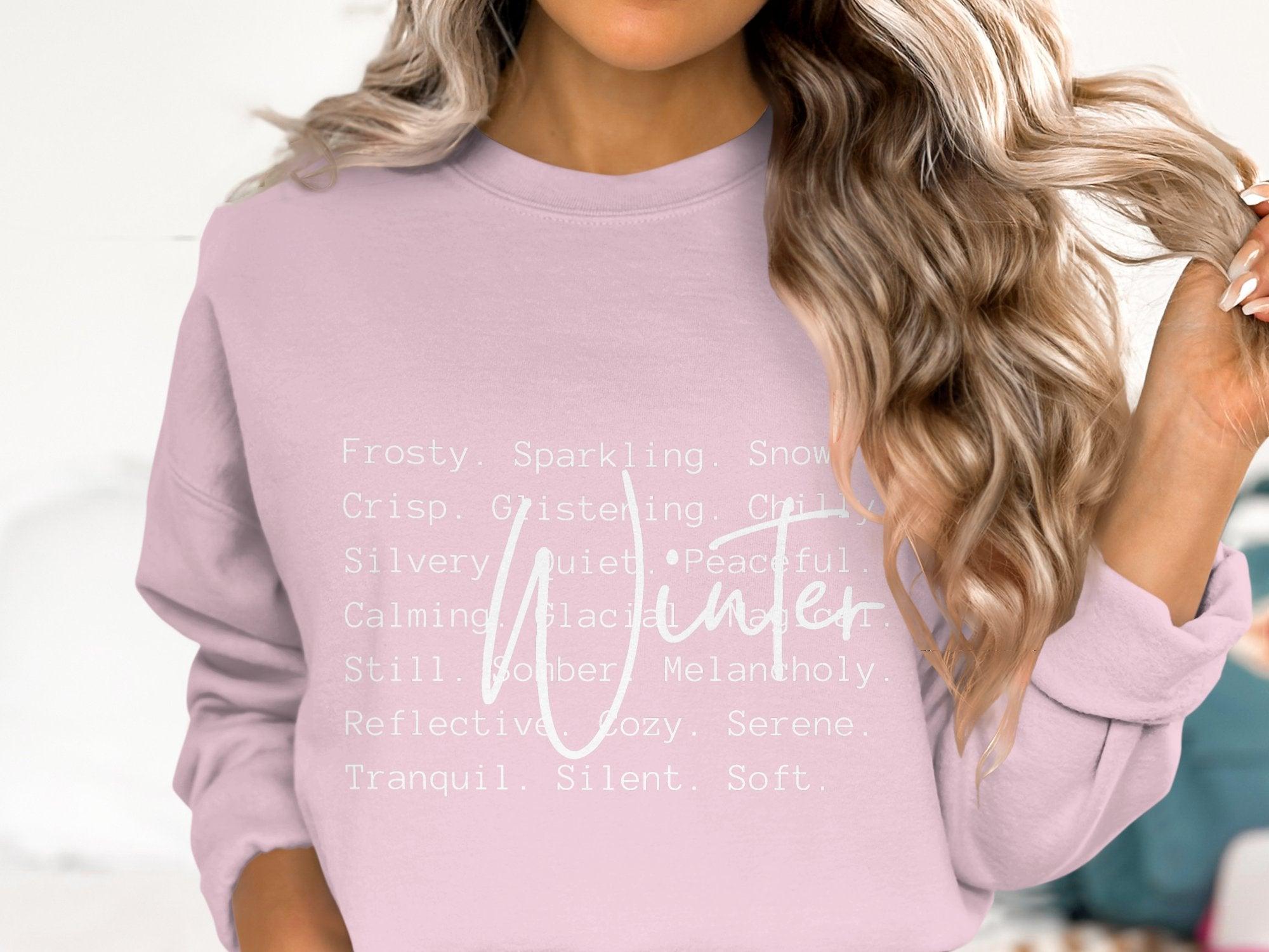 Winter Words White Cotton Sweatshirt