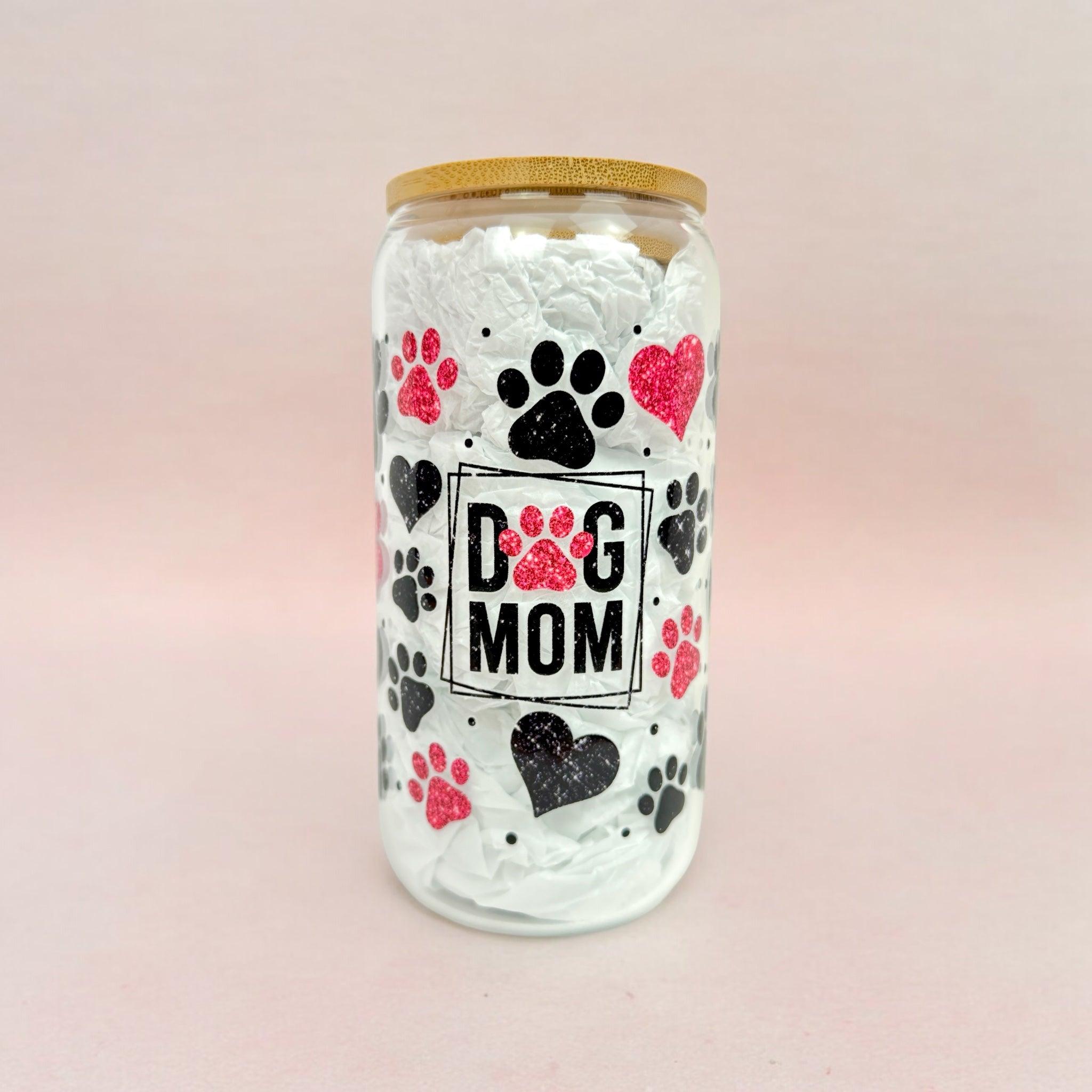 Dog Mum 16oz (455ml) Iced Coffee Glass Cup