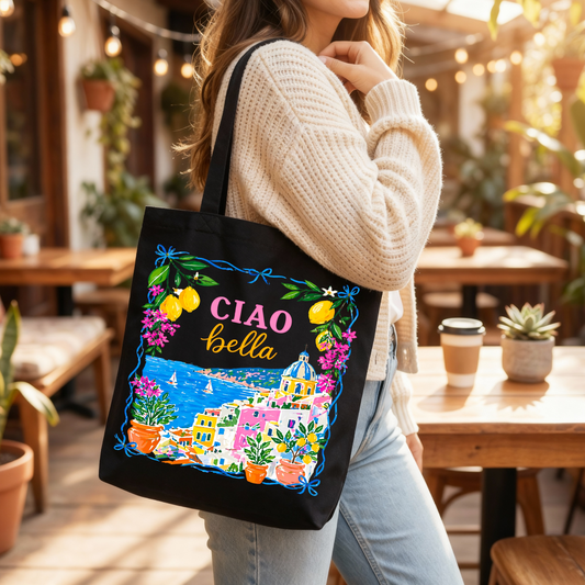🍋🌊Ciao Bella Italian Summer Tote Bag ✨🍋🌸
