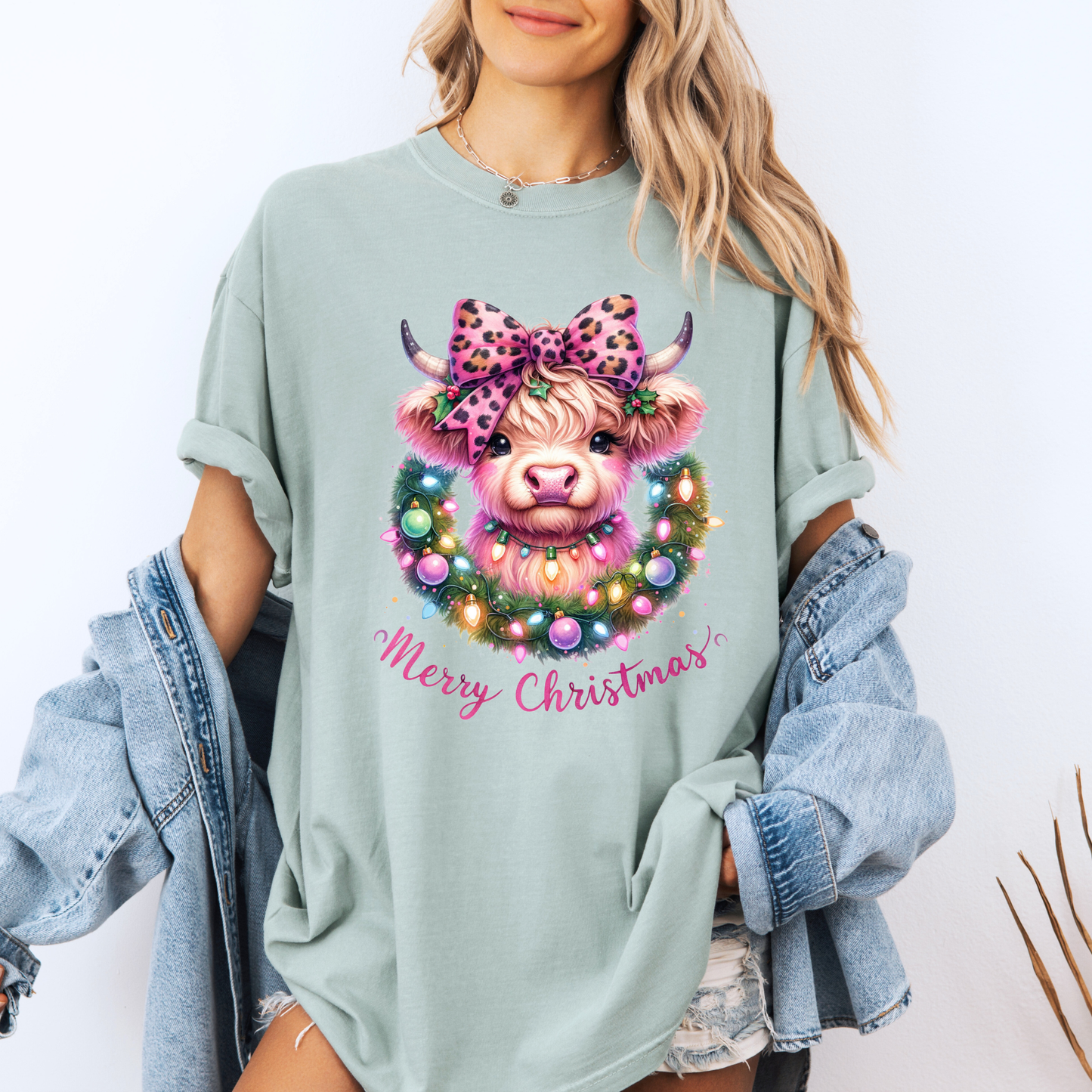 🎀🐮 Coquette Highland Cow 🐮🎀 100% Organic Cotton T-Shirt
