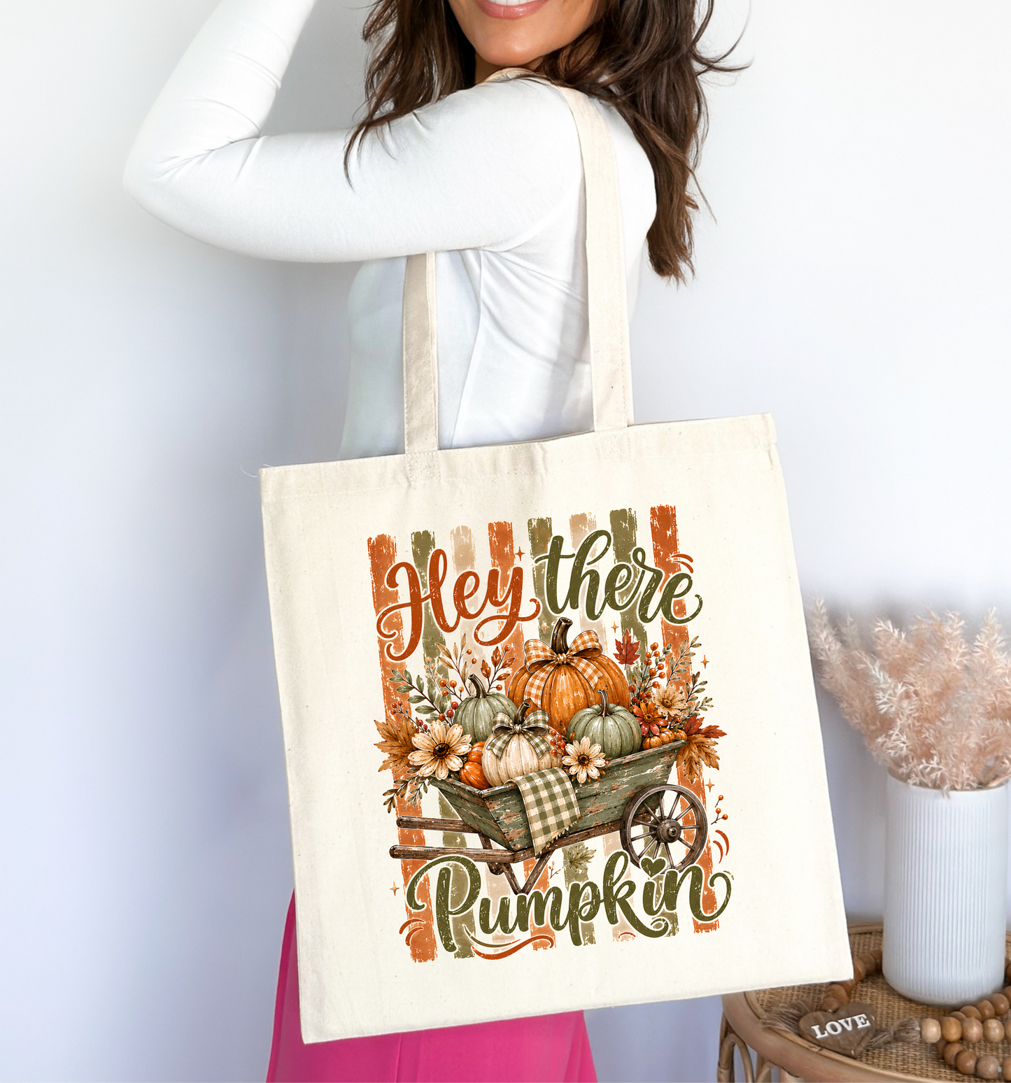 🎃 Hey There Pumpkin Autumn Tote Bag 🍂