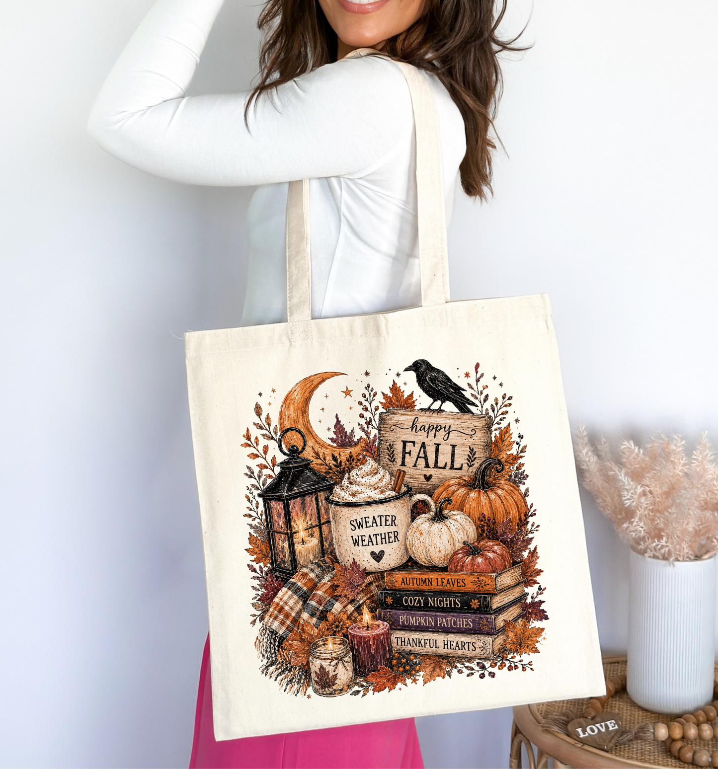 🍂🎃 Happy Fall Sweater Weather Tote Bag 🎃🍂