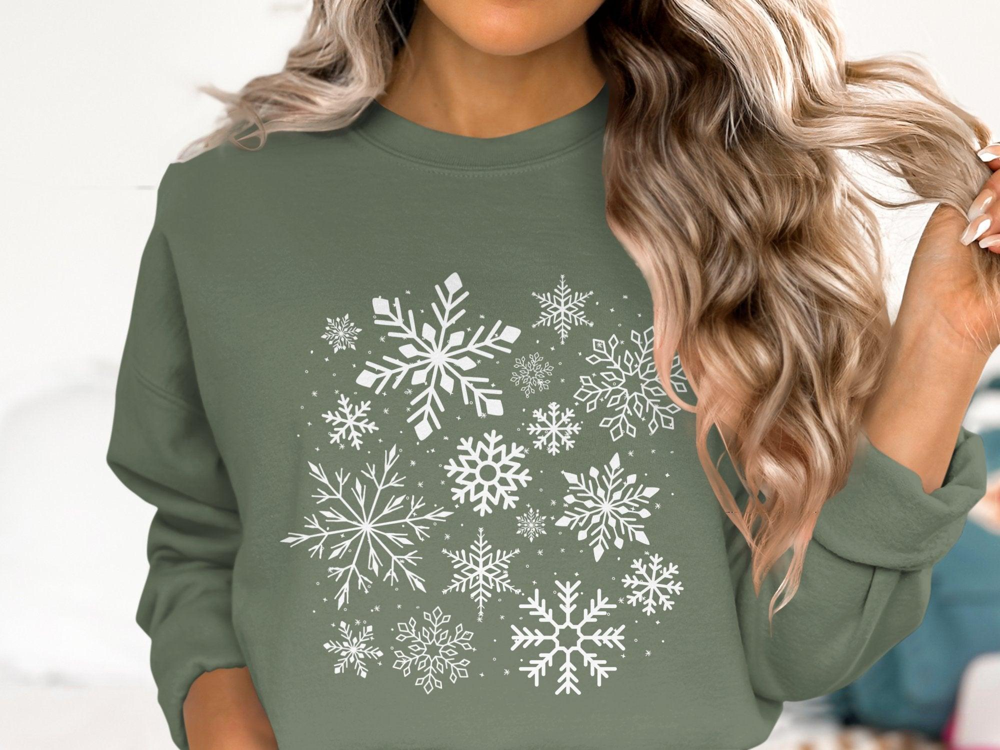 Snowflake Flurry Cotton Sweatshirt