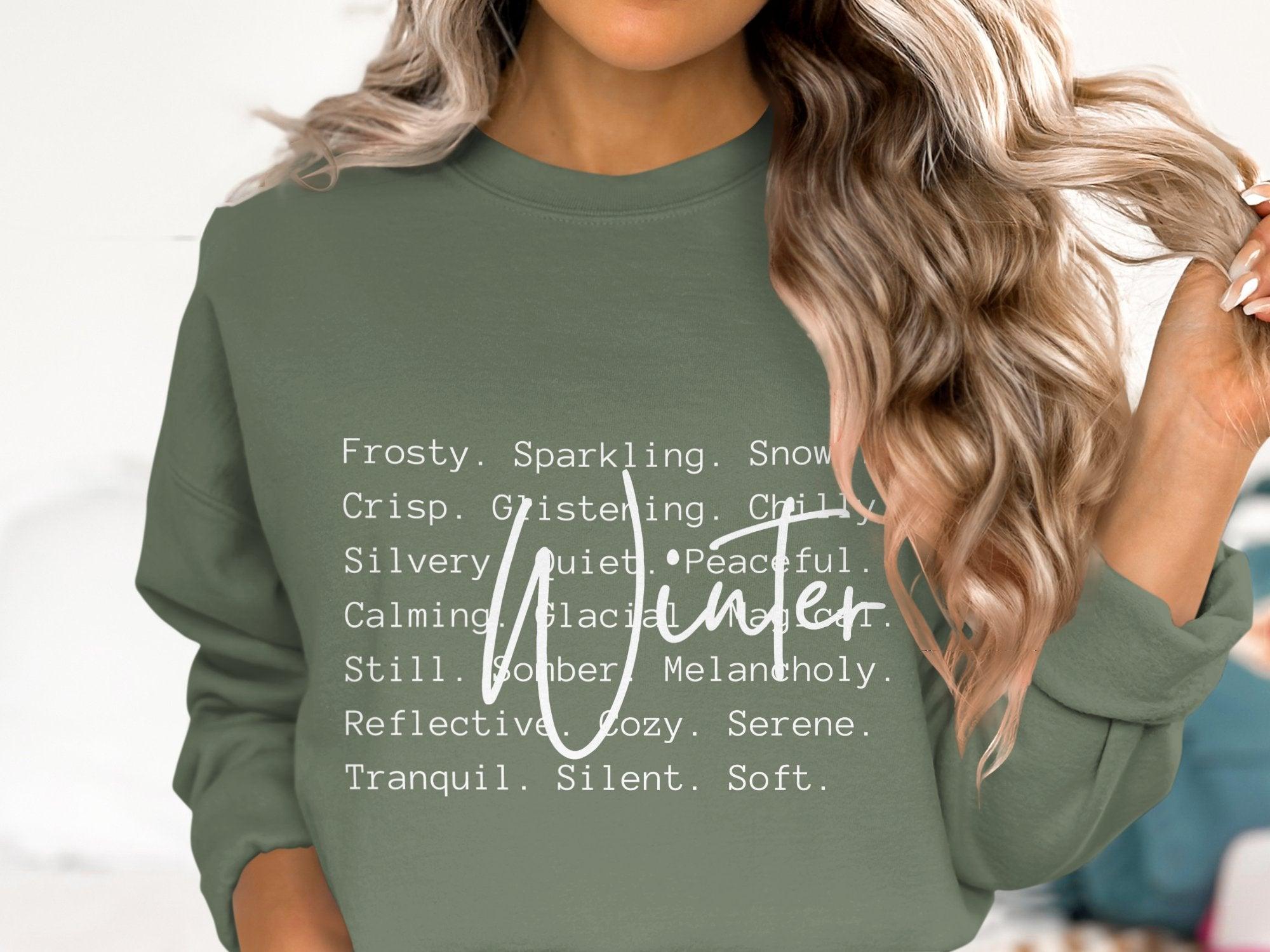 Winter Words White Cotton Sweatshirt