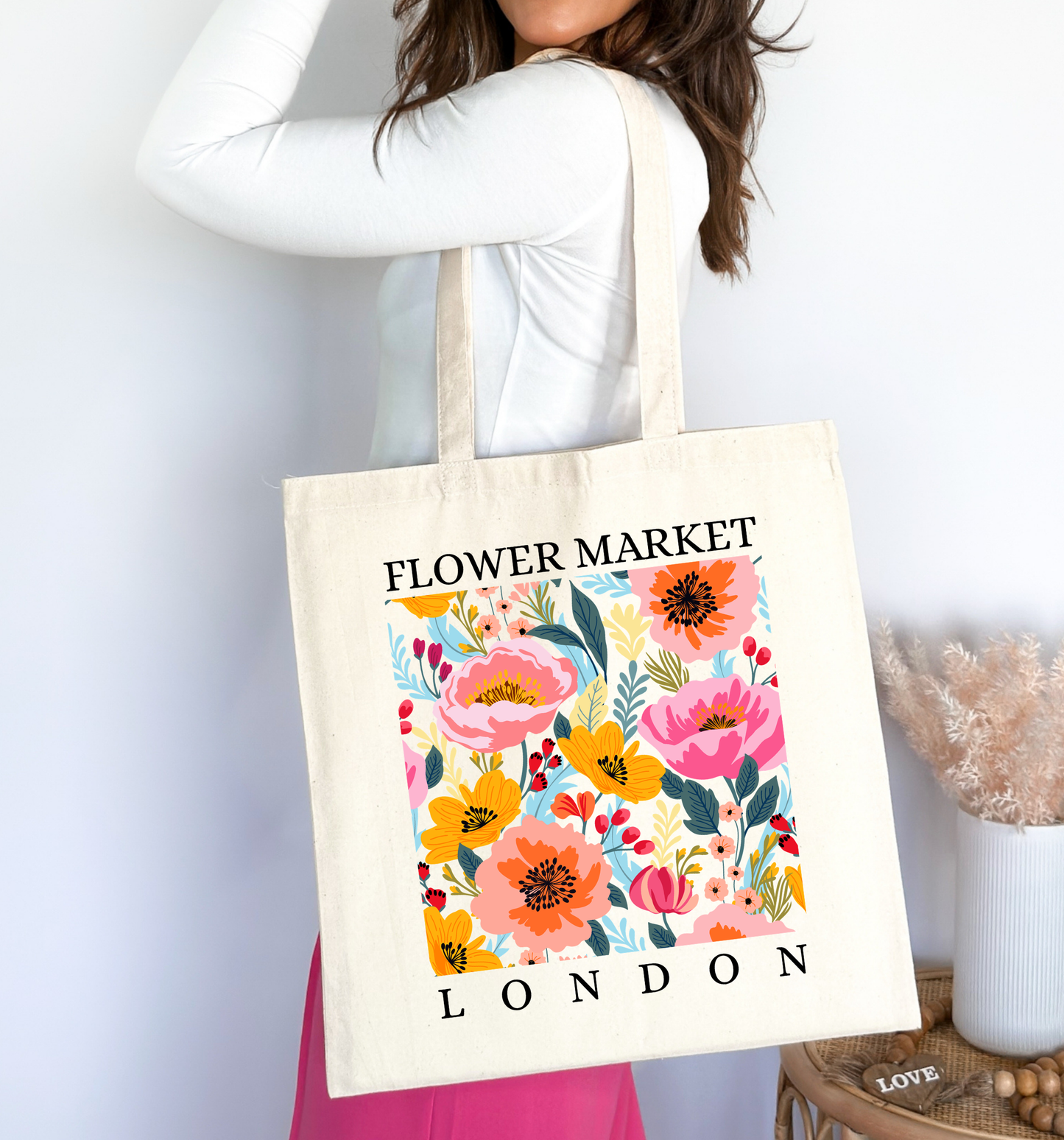 🌸 Flower Market London Tote Bag 👜